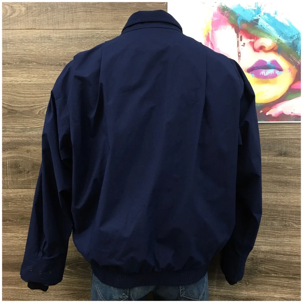 Zero Restriction Gore-Tex Golf Jacket Mens XL Navy Blue Reno Lake Tahoe Logo